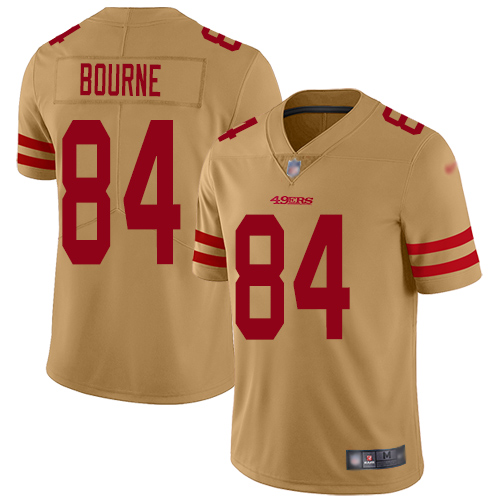 San Francisco 49ers Limited Gold Men Kendrick Bourne NFL Jersey #84 Inverted Legend->youth nfl jersey->Youth Jersey